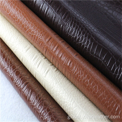 Synthetic Pu Material Crocodile pattern embossing PVC sofa leather material Manufactory